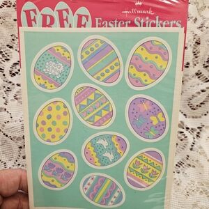 Vintage Easter Egg Shaped Stickers Cute 1990s Era Hallmark Sicker Pack